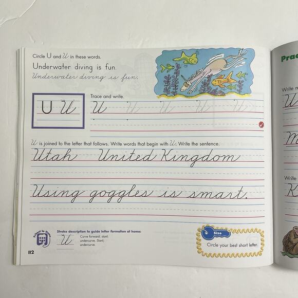 ZB Zaner Bloser Handwriting 2C Student Edition Paperback Educational Workbook - Picture 8 of 9